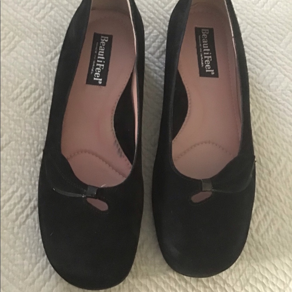 Suede Beautifeel flats; high-end comfort shoes, worn twice.